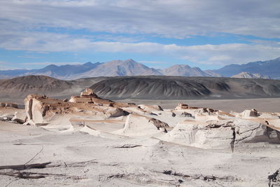 Scenic view of desert against sky