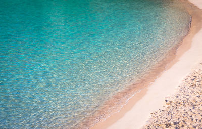 High angle view of beach