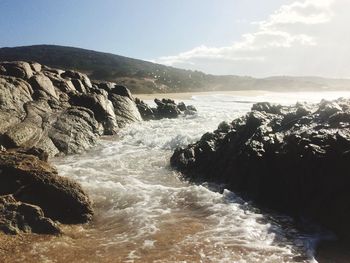 Scenic view of sea against sky