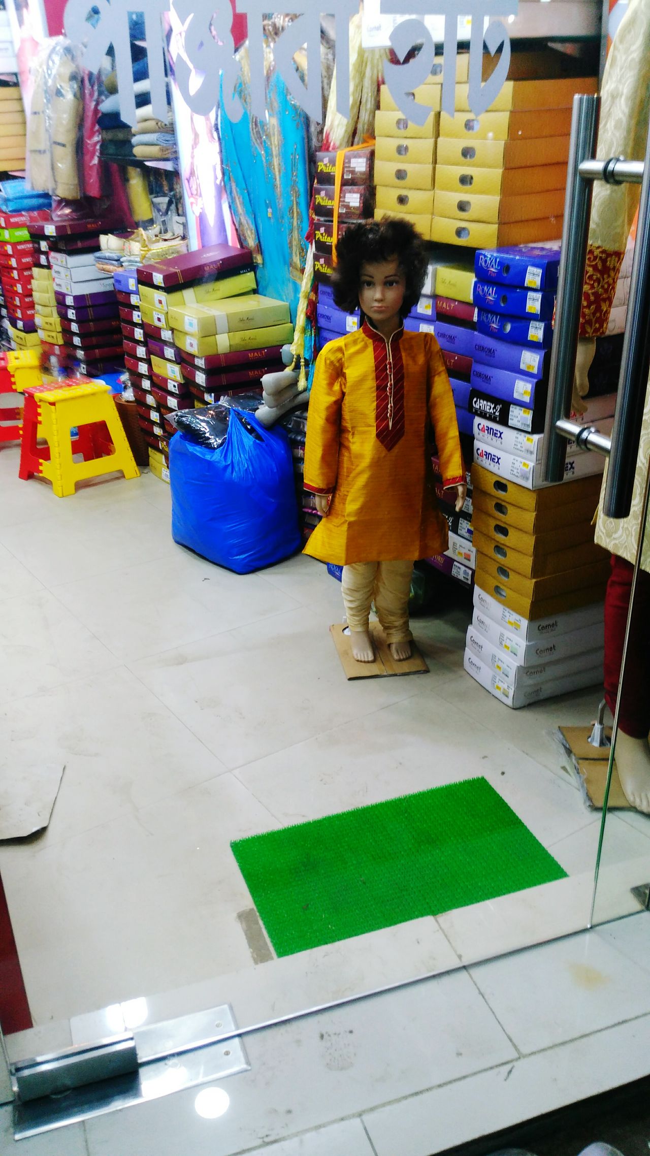 Punjabi Kurta displayas by a Mannequin