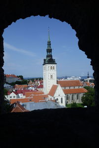 View of bell tower against sky