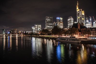 Illuminated city at night