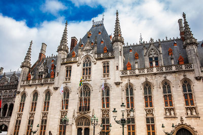 Low angle view of traditional building against sky