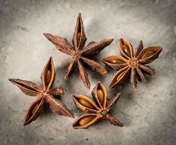 Close-up of star anise on table