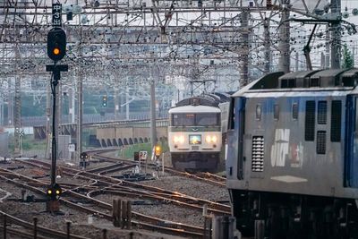 Train at railroad station