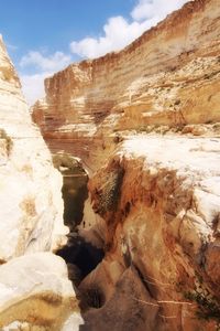 Idyllic shot of rock formation in desert