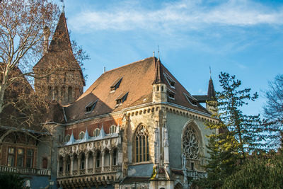 Low angle view of historic building against sky