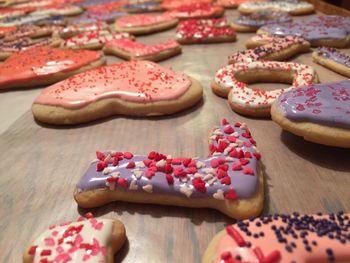 Close-up of pink food