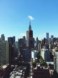 Low angle view of empire state building