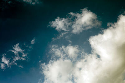 Low angle view of clouds in sky