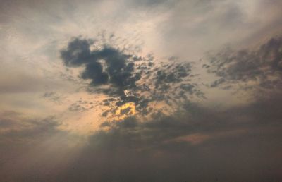 Low angle view of cloudy sky