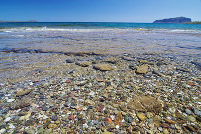 Surface level of pebble beach