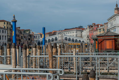 Buildings in city against sky