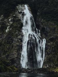 Scenic view of waterfall