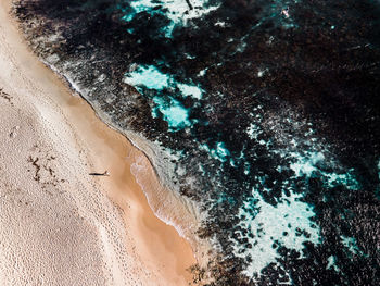 High angle view of beach