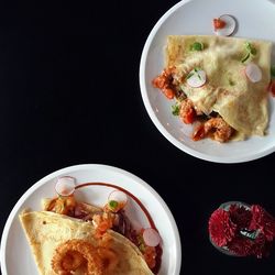 Close-up of food served in plate