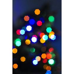 Defocused image of colorful lights