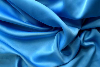 Full frame shot of blue fabric