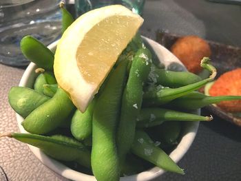 Close-up of vegetables in plate