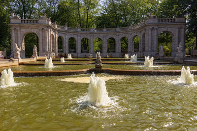 View of fountain in front of building