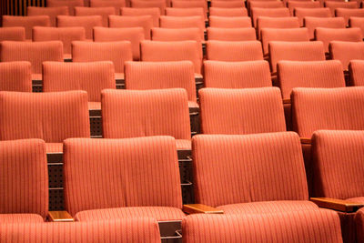 Full frame shot of empty chairs