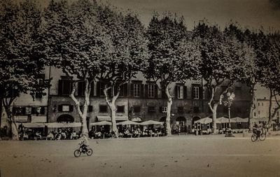 View of built structure with trees in background