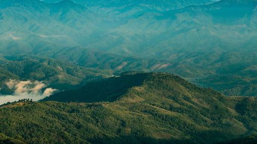 High angle view of mountains