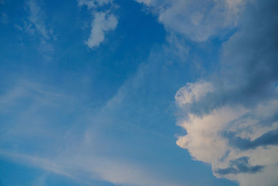 Low angle view of clouds in sky