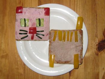 Close-up of food on table