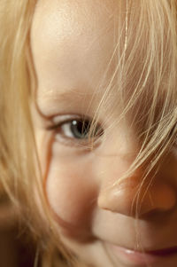 Close-up portrait of cute girl