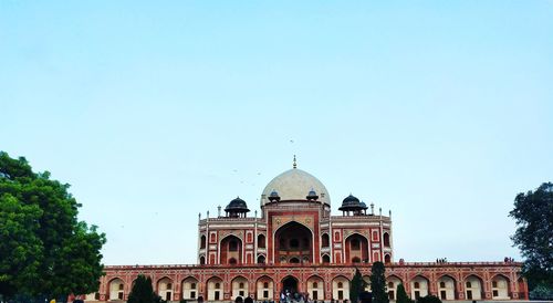 View of historic building against clear sky