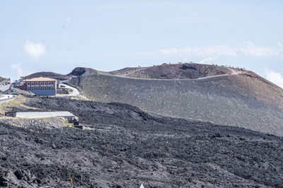 A beautiful silvestre crater of the vulcano etna