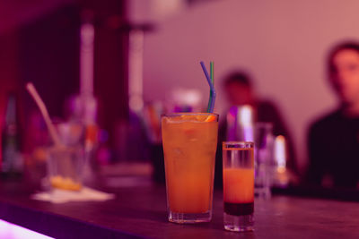 Close-up of drink on table