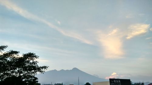 Panoramic view of trees against sky