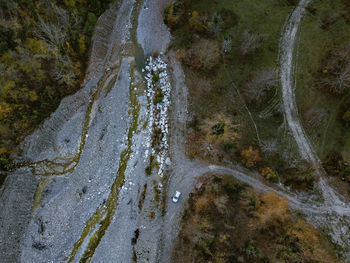 Aerial view of water