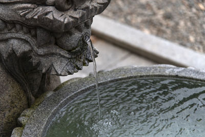 Close-up of fountain statue