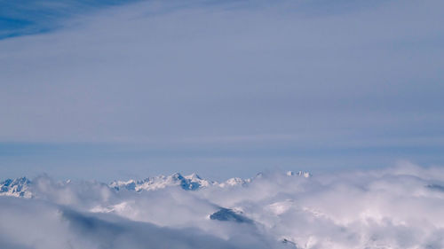 Aerial view of cloudy sky