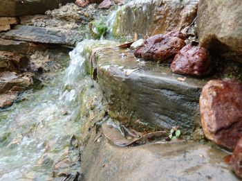 River flowing through rocks