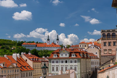 Strahov monastery surrounded by historical buildings.