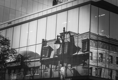 Low angle view of modern building against sky