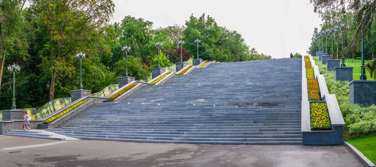 VIEW OF STAIRCASE AGAINST TREES