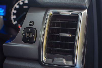 Close-up of air conditioner in car