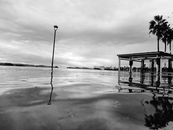 Scenic view of swimming pool against sky