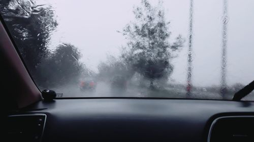 Close-up of car window