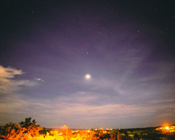 Scenic view of sky at night