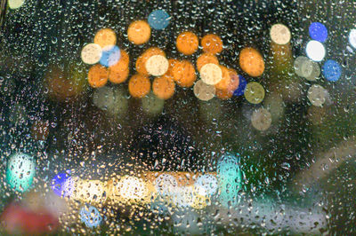Raindrops on glass window