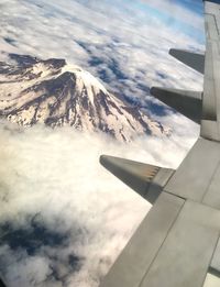 Aerial view of clouds over landscape