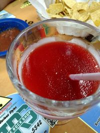 Close-up of food on table