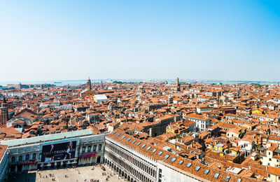 High angle view of cityscape