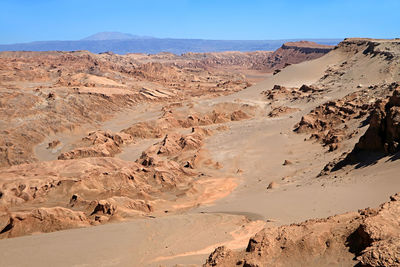 Valle de la luna or valley of the moon in atacama desert of northern chile